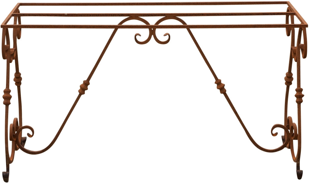 Biscottini Base tavolo in ferro pieno L130xPR60xH70 cm. forgiato mano trattato, Offerta