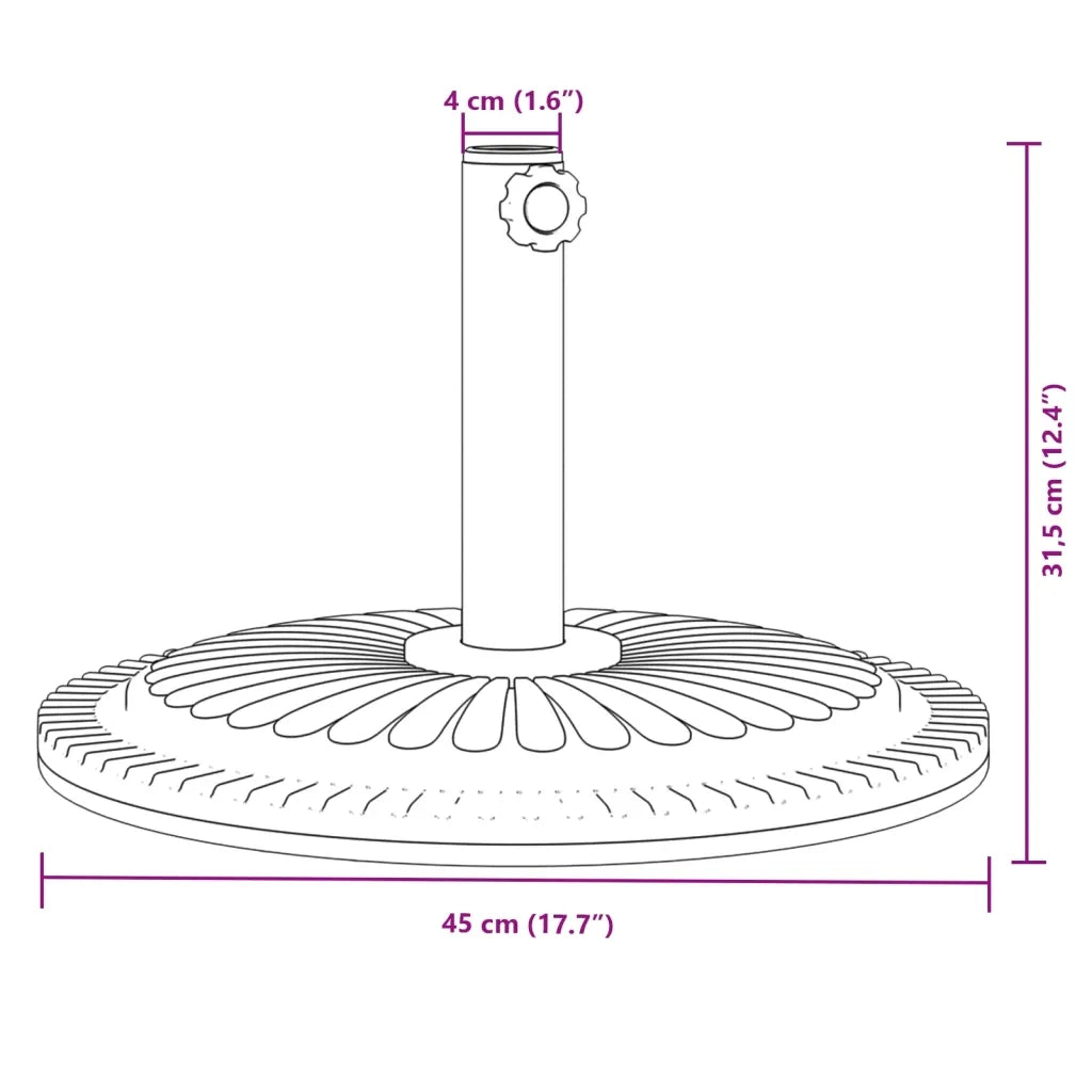 Base per Ombrellone per Pali ?38/48 mm 12 kg Rotonda CFW1533783