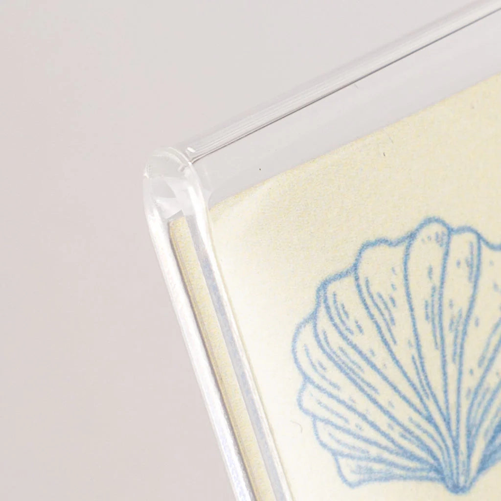 Segnaposto in plexiglass con base a L portanome eventi congressi - 5.5 x 8.5 x 3