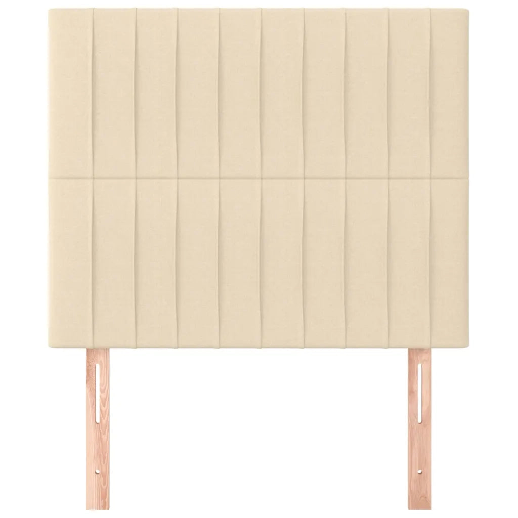Testiera-Testata-Testiera Decorativa Crema 90x5x118/128 cm Tessuto 549098