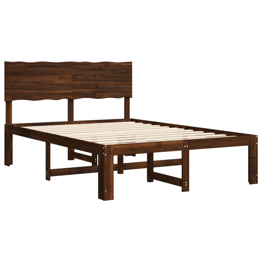 Letto matrimoniale con testiera ROSTOCK Marrone Scuro 3405410
