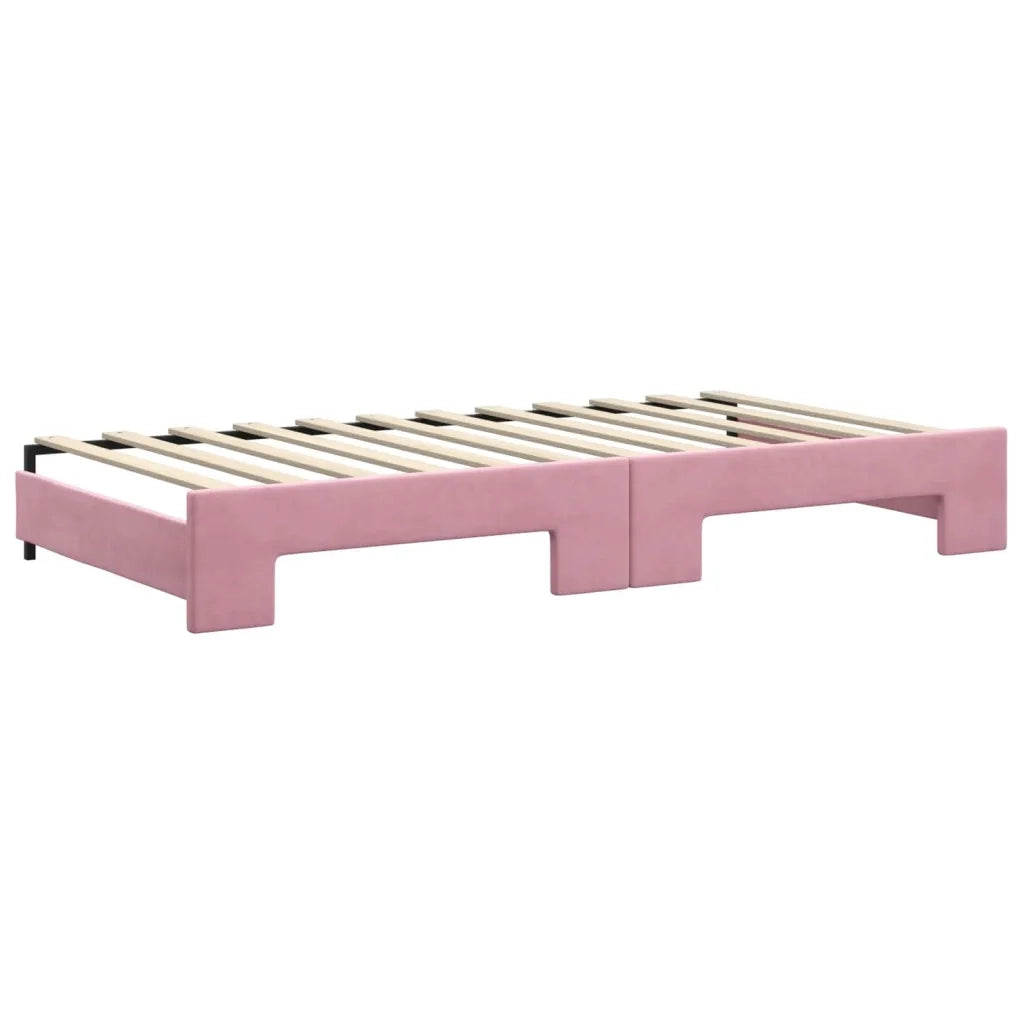 Divano Letto con Letto Estraibile-Sofa Letto-Daybed Rosa 100x200 cm in Velluto 797768