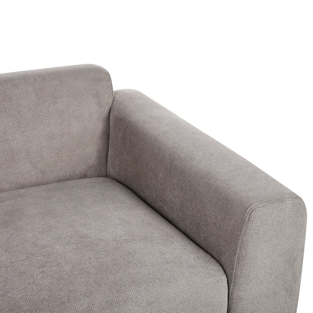 Divano a 2 posti in tessuto Grigio chiaro Soggiorno in stile moderno Gambe in legno scuro