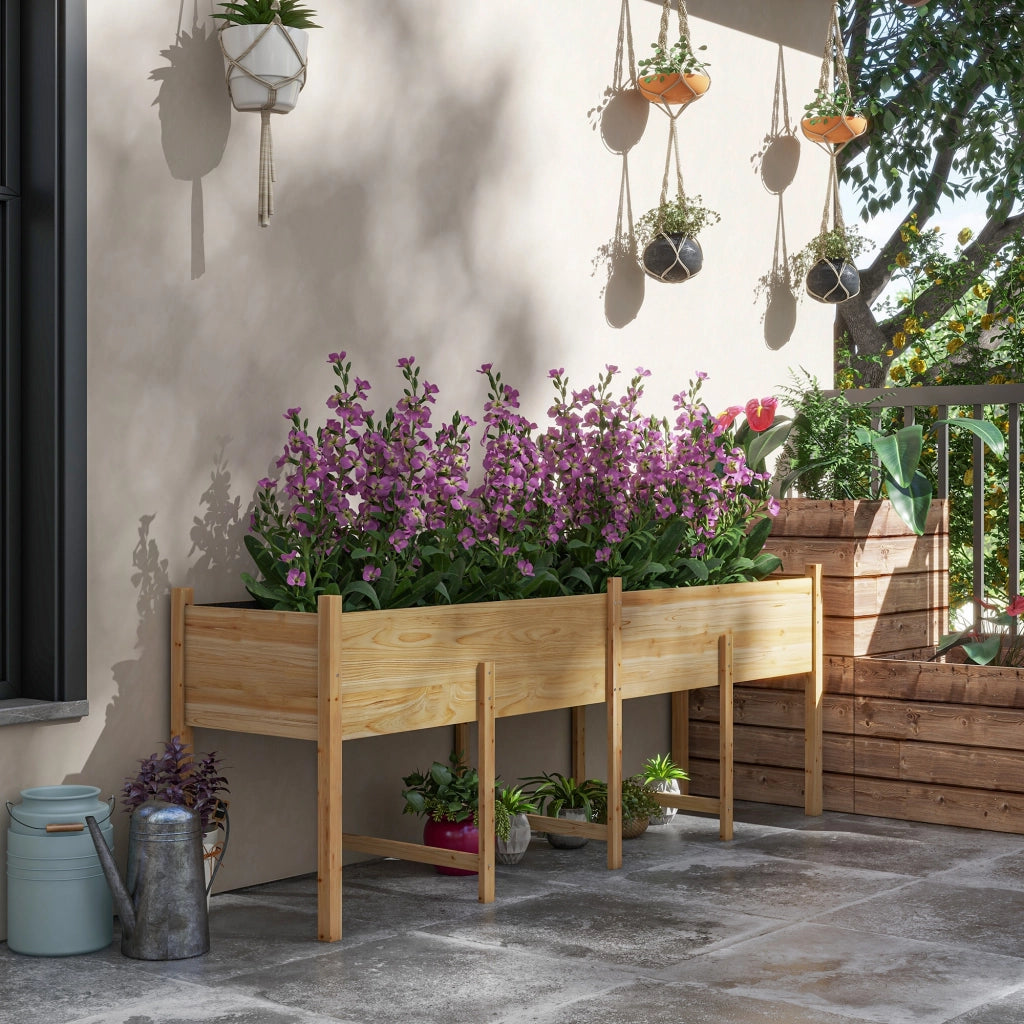 Fioriera da Giardino Rialzata ¨C zephmum ¨C Legno di Abete Pre-oliato