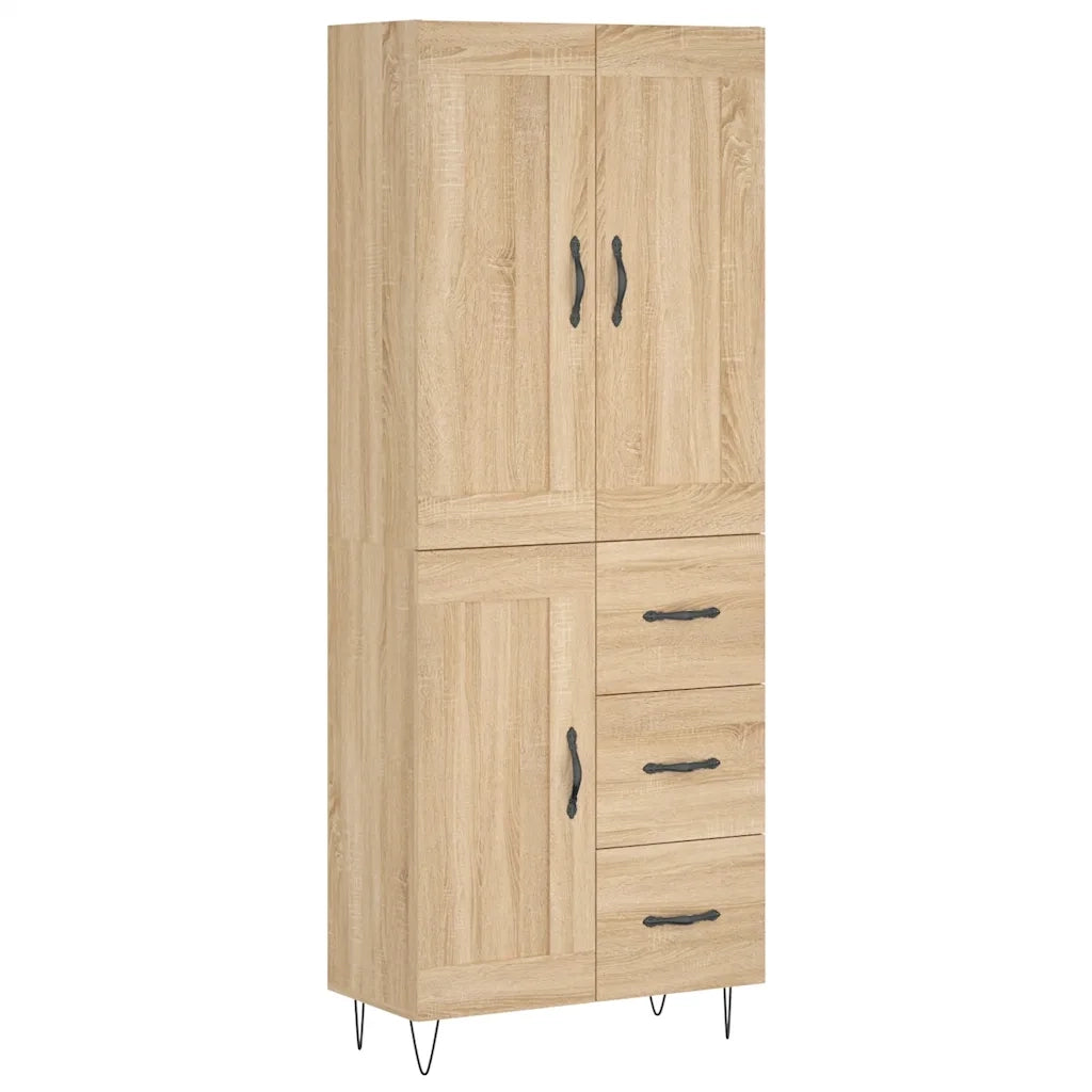 Credenza Rovere Sonoma 69,5x34x180 cm in Legno Multistrato 3200036