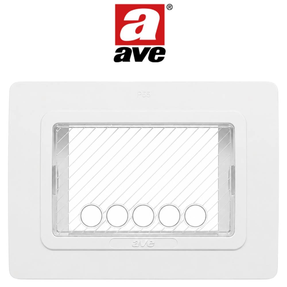 Placca autoportante stagna ip55 s44 con sportello e membrana