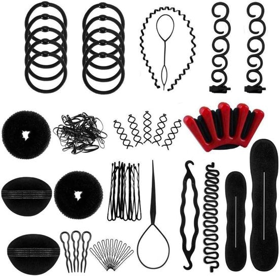 Kit di accessori per capelli DIY per donne - set di 25 pezzi - accessori per capelli - strumenti per boccoli e ricci - spille per capelli - Kit di strumenti per boccoli e ricci Magic Twist Curler