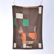 Sciarpa trendy e sofisticata con stampa di gattini, in stile europeo e americano, in cashmere, dal design pregiato, con stampa geometrica.