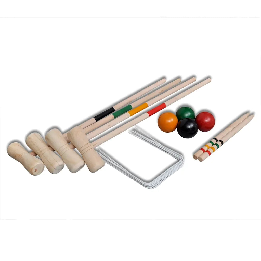 Set Gioco Croquet di legno per 4 giocatori  cod mxl 120878