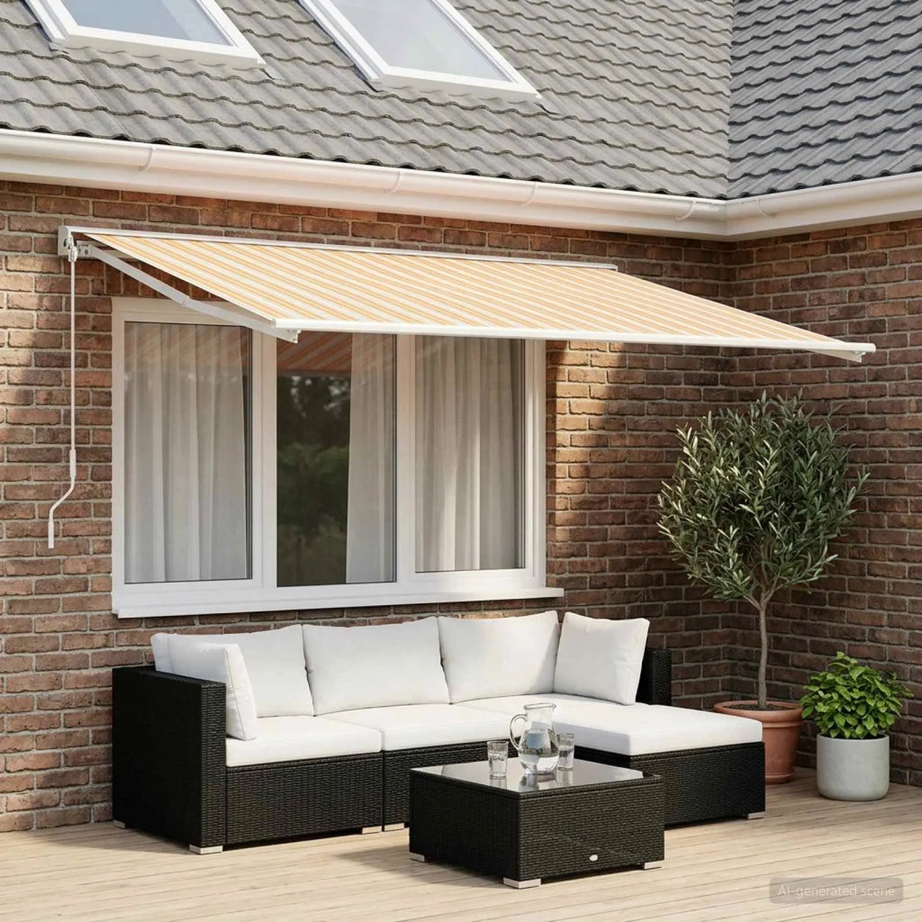 Telo di ricambio per tenda da sole Blu e Arancione 400 × 350 cm 3444324
