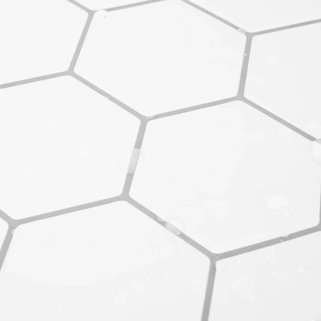 Piastrella Esagonale 10 pz Bianco e Grigio 30 x 30 cm CFW3571065
