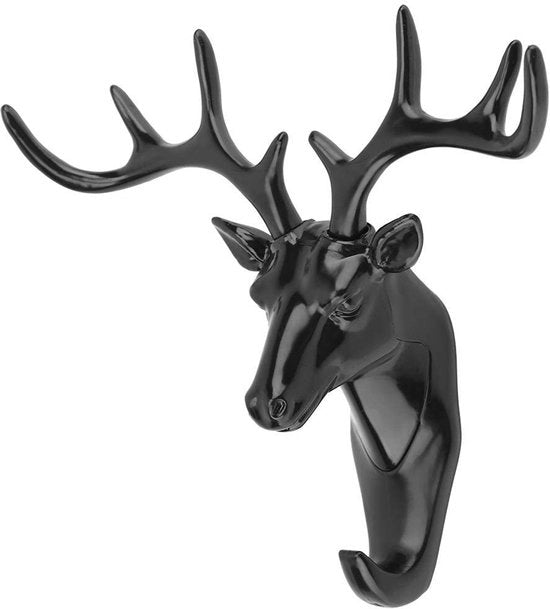 Haken per Decorazione - Wandhaak in Legno - Wandhaak Animale - Porta Chiavi - Porta Cappello - Adesivo senza Danneggiamento