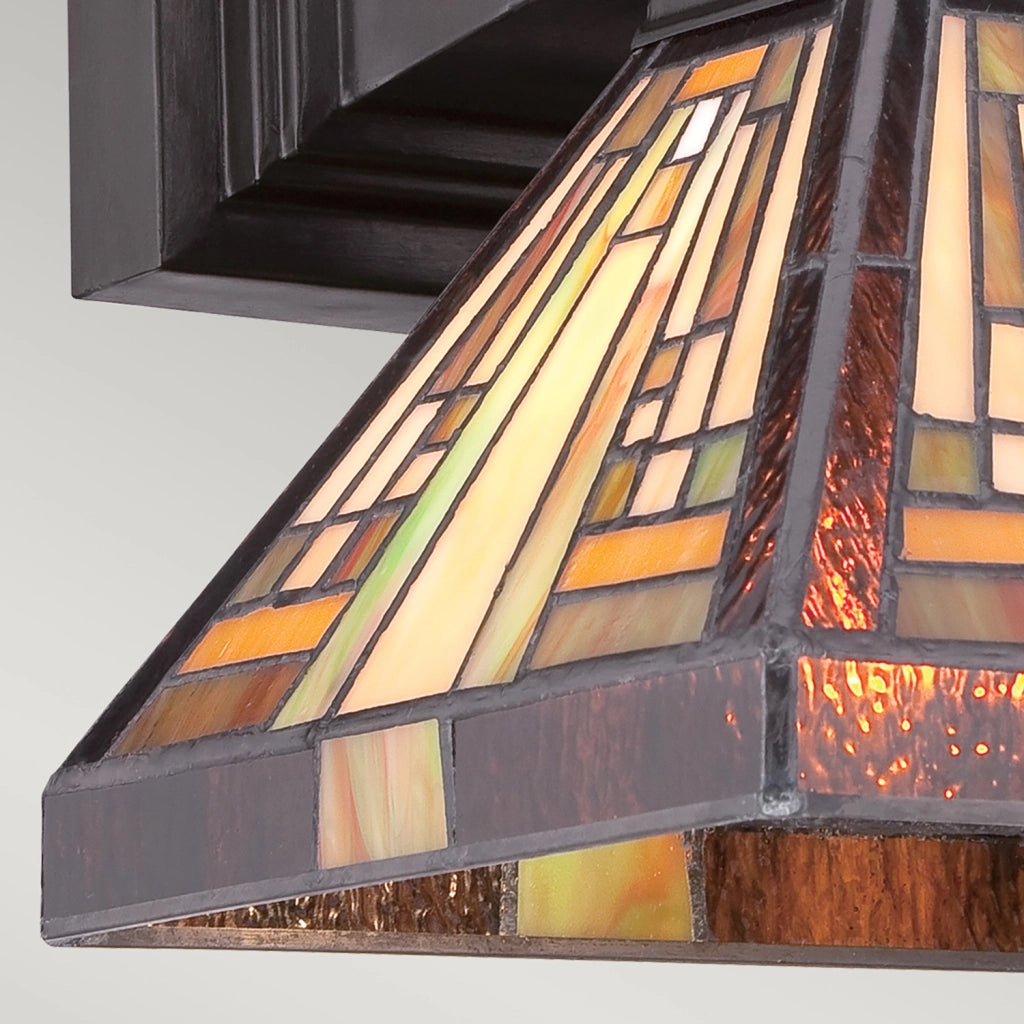 Appliques - Lampade Da Parete Tiffany Stephen Metallo Bronzo Vintage 1 Luce E27