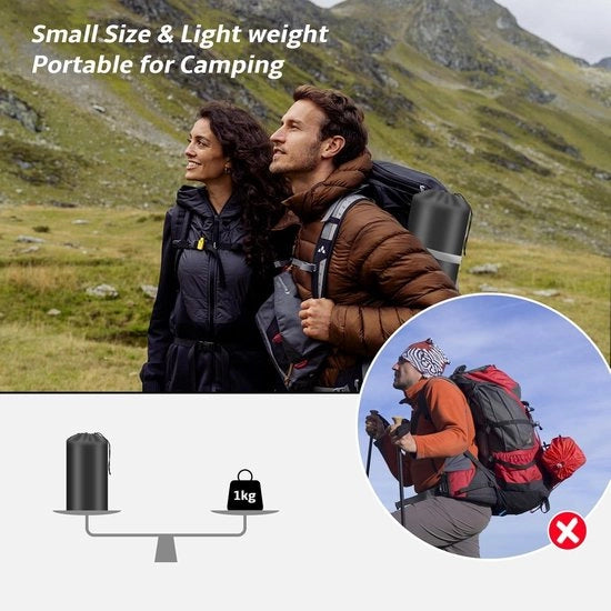 Isomat 12 cm extra spesso gonfiabile con pompa integrata - compatta e leggera per campeggio, escursioni, viaggi e trekking (nero)