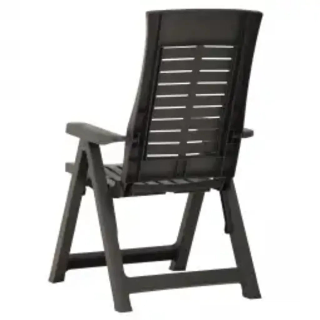 Sedie da Giardino Reclinabili 2 pz in Plastica Antracite 315831
