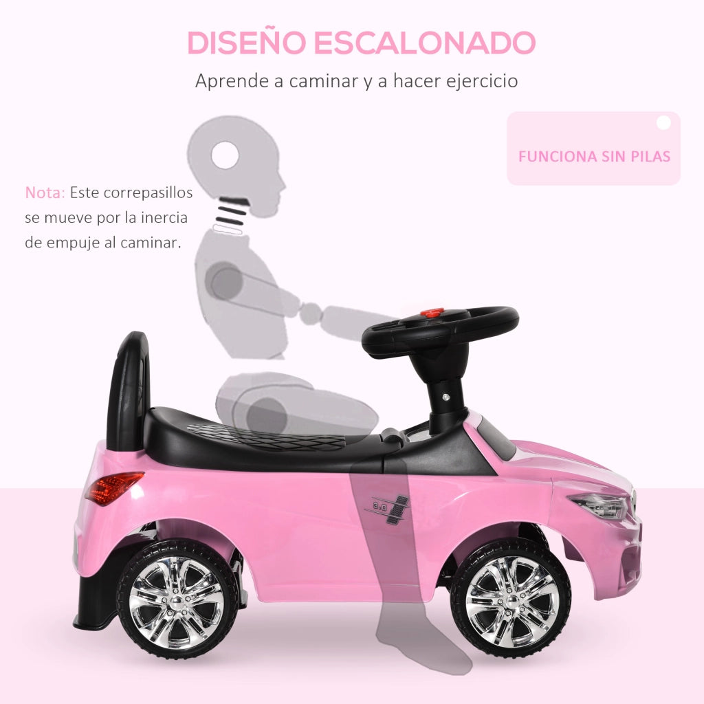 Giocattolo a Spinta per Bambini con Musica e Luci ¨C Zephmum ¨C Rosa