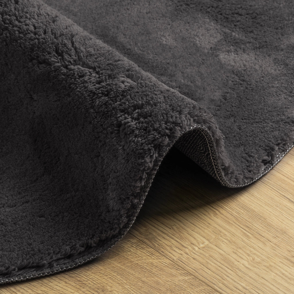 Tappeto Antracite 100x200 cm Poliestere Antiscivolo