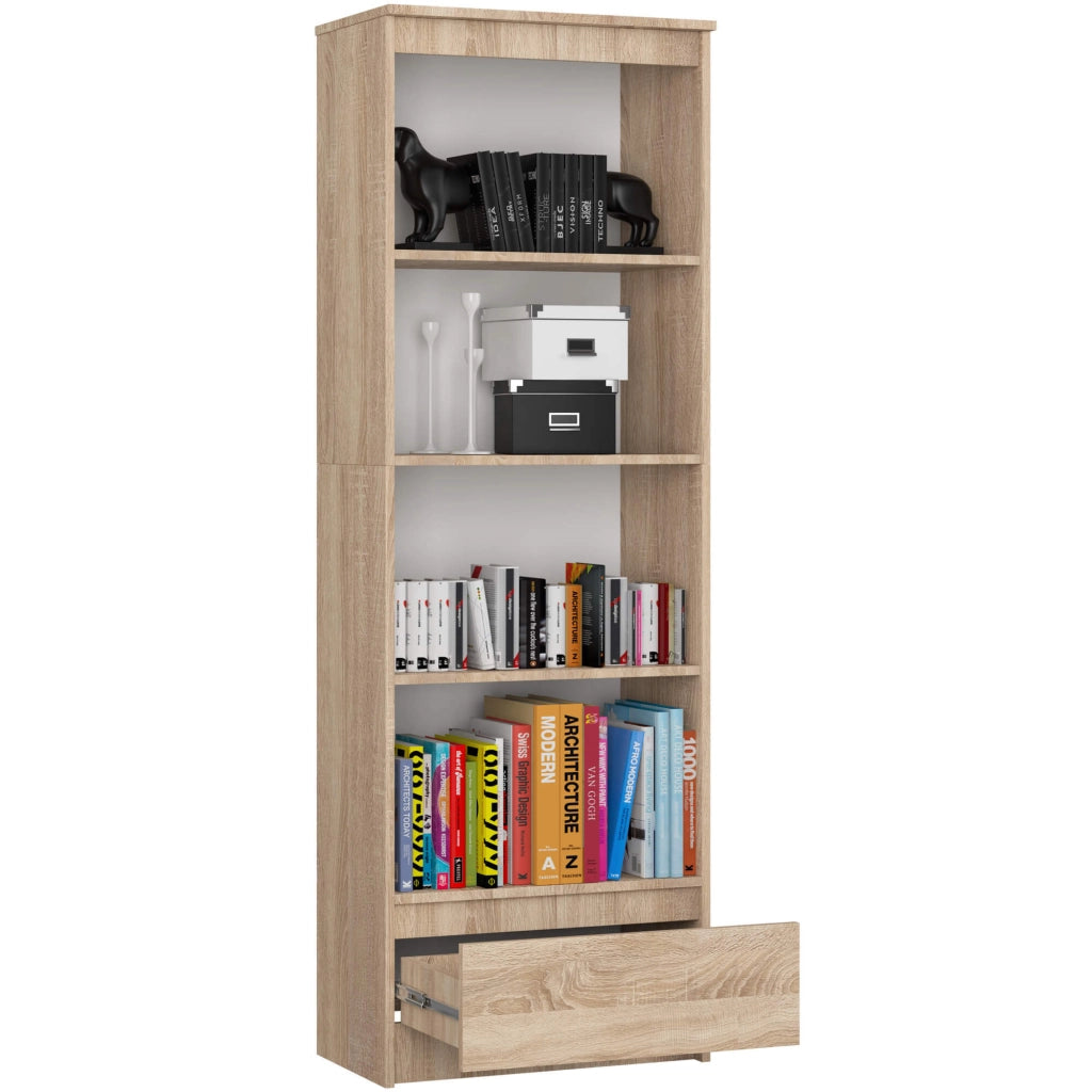 Libreria AKORD R60 Sonoma Quercia 60 cm 1 cassetto 60x35x180 cm