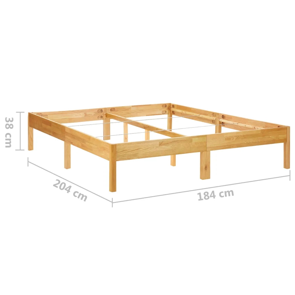vidaXL Giroletto in Legno Massello di Rovere 180x200 cm