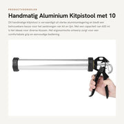 Kitpistool in Alluminio con 10 Spremini con Manopola