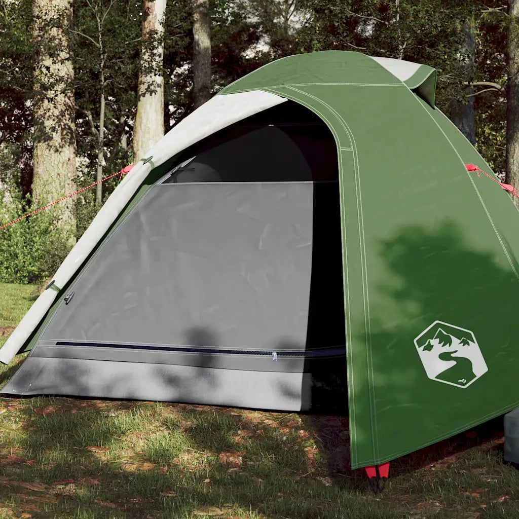 Tenda da Campeggio a Cupola per 3 Persone Verde Impermeabile 94331