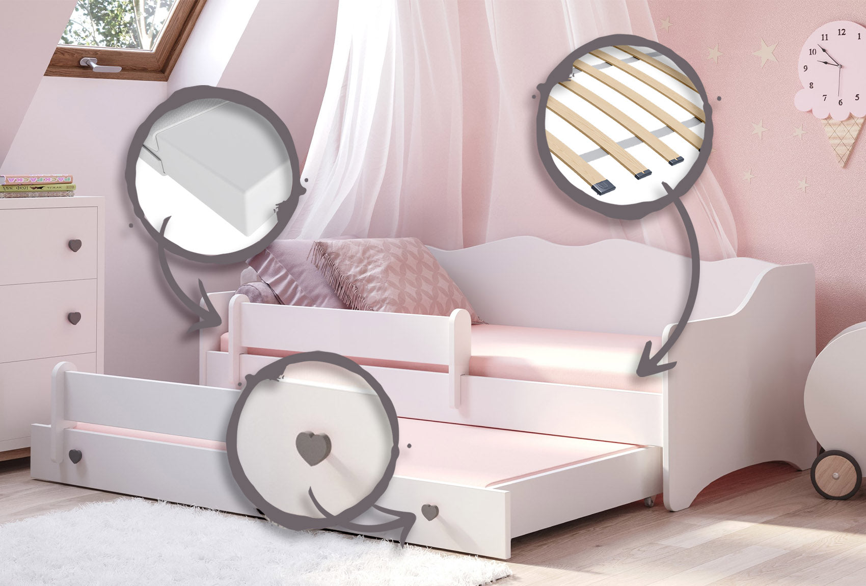 Letto matrimoniale Emma II 160x80