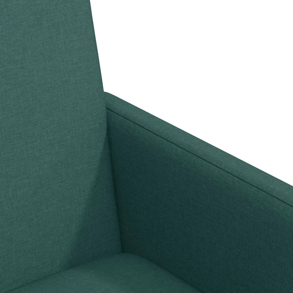 vidaXL Sedia da pranzo 2 pcs Verde scuro 57 x 66 x 94 cm Tessuto