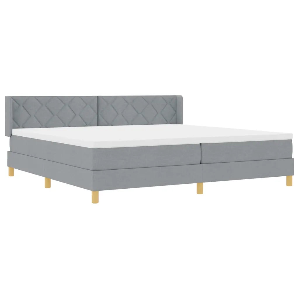 <strong>Letto a Molle< / strong> Grigio chiaro 200 x 200 cm