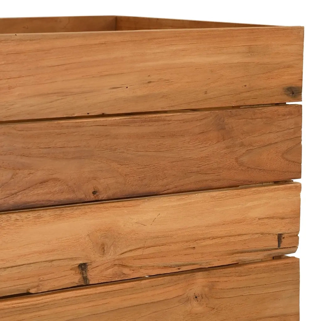 Letto Rialzato 50x40x72 cm Legno di Teak di Recupero e Acciaio 47427