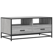 Tavolino da salotto | Tavolino da caff¨¨ | Tavolino da Soggiorno Grigio Sonoma 100x50x45 cm Legno Multistrato e Metallo