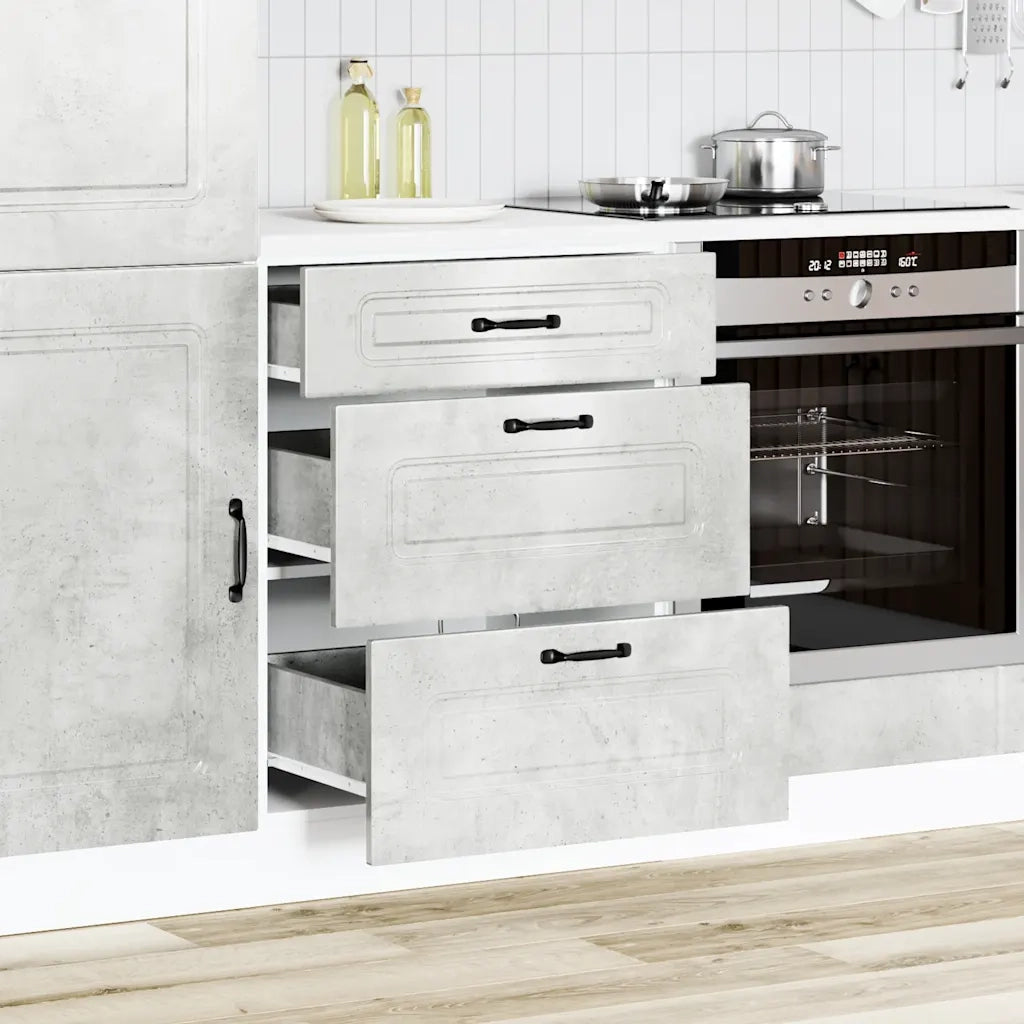 Base da Cucina Kalmar Grigio Cemento in Legno Multistrato