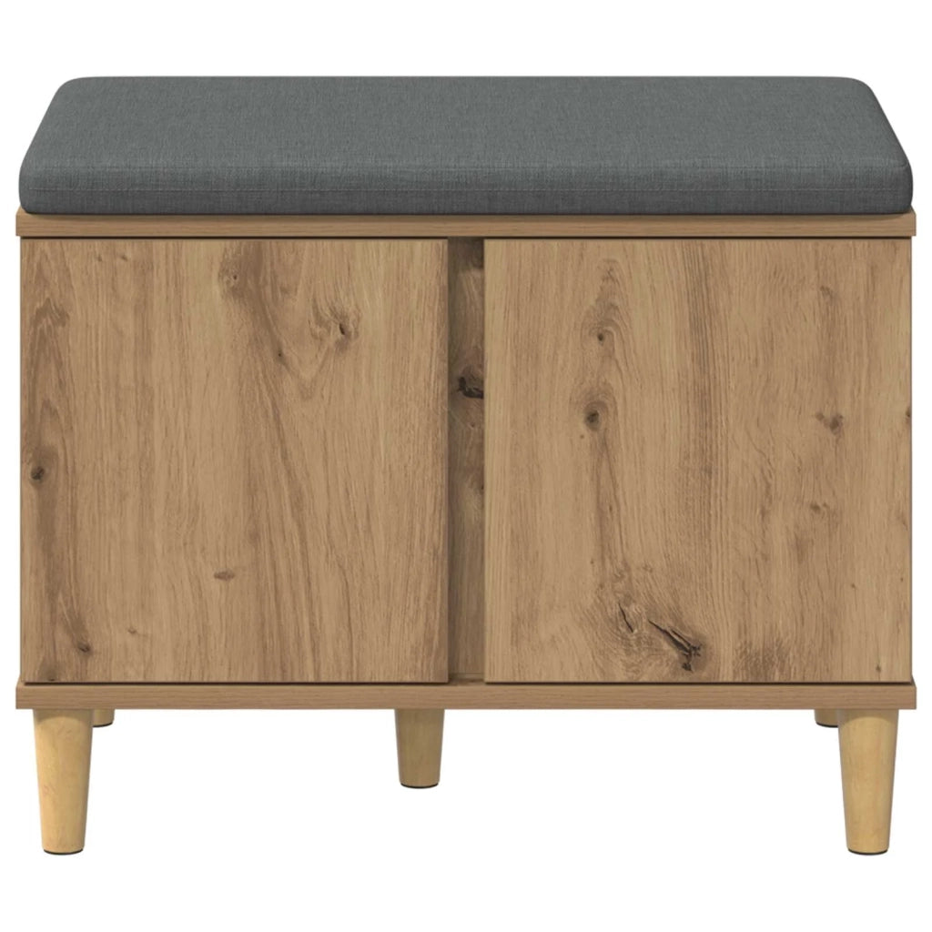 Panca per scarpe con cuscino Rovere Artigianale 60 x 38 x 46 cm 906145