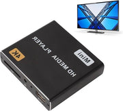 4K Controllo Remoto Digitale Riproduttore MP4 per Disco Rigido-US Drive-TF-Card-H.265 MP4 PPT MKV AVI Supporto per HDMI-AV - Riproduttore Multimediale HDMI.
