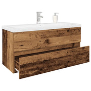 Mobile da Bagno con Lavabo Integrato e Rubinetto Legno Antico 3328937