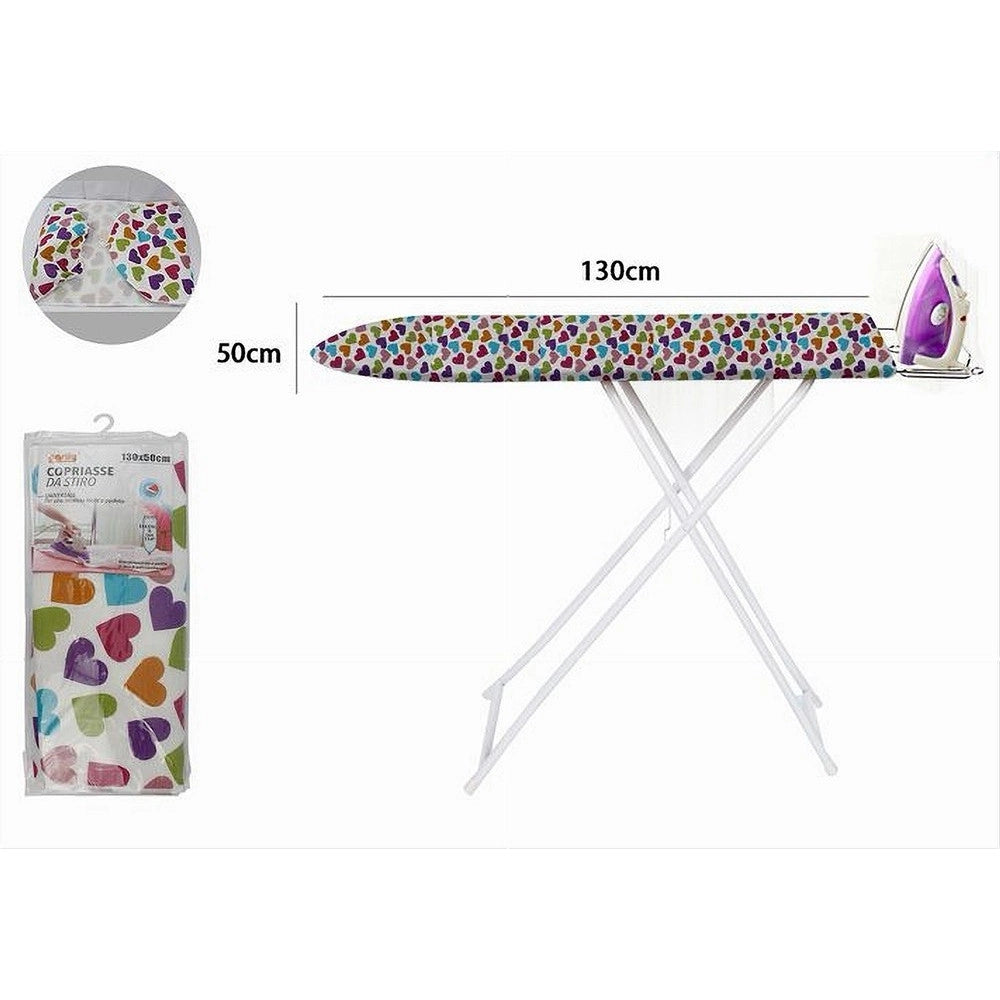 Trade Shop - Telo Copriasse Universale Copertura Asse Da Stiro 130x50 Cm Varie Fantasie 59959 -
