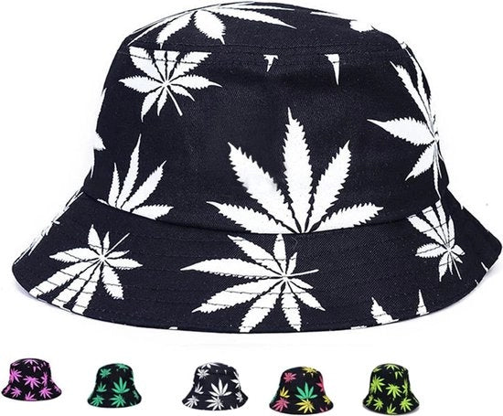 Cappello di lana di cotone 100% a forma di foglia di cannabis - Cappelli di lana di cotone reversibili e confezionabili - Per donne e uomini