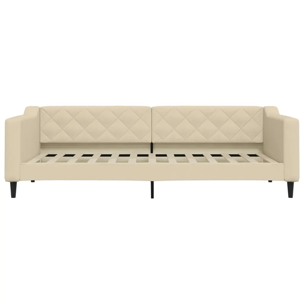 Divano Letto con Letto Estraibile-Sofa Letto-Daybed Crema 90x200 cm in Tessuto 742129