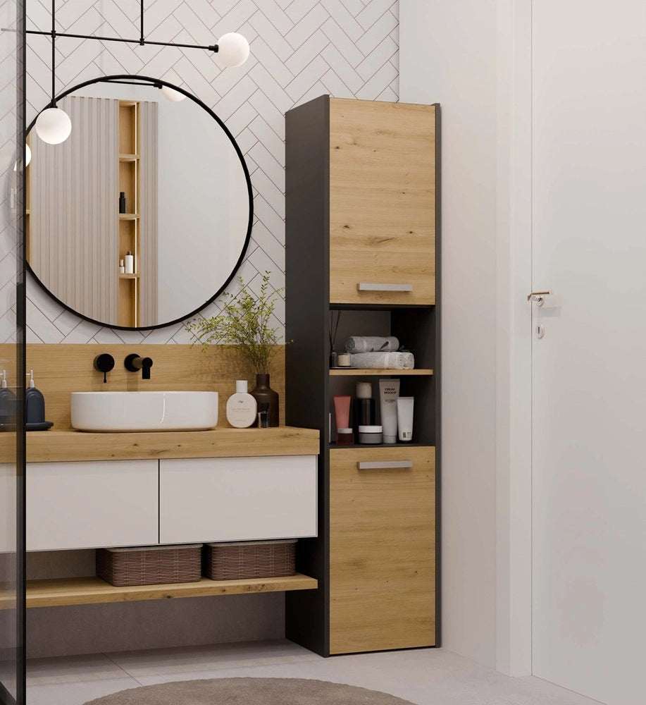 Colonna bagno SARA S40 antracite rovere artisan