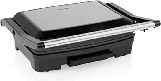 Apparecchio Grill con Piastre Sganciabili - Contactgrill con Piastre Sganciabili - Piastre Grill - Panino Fritto con Piastre Sganciabili - Superficie di Cottura 23 x 15 cm - Nero