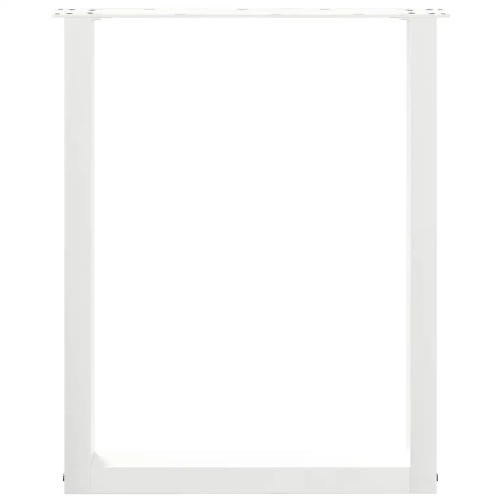 Gambe per tavolo da pranzo a forma di U 2 pz bianche 70x(72-73) cm in acciaio 4013185