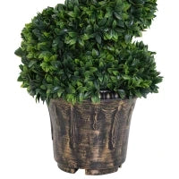 Piante Finte da Interno di Bosso a Spirale 120cm, Pianta Artificiale da Interno ed Esterni con Vaso Incluso, Pianta Finta per Decorazione Casa, Ufficio, Soggiorno, Giardino, Verde