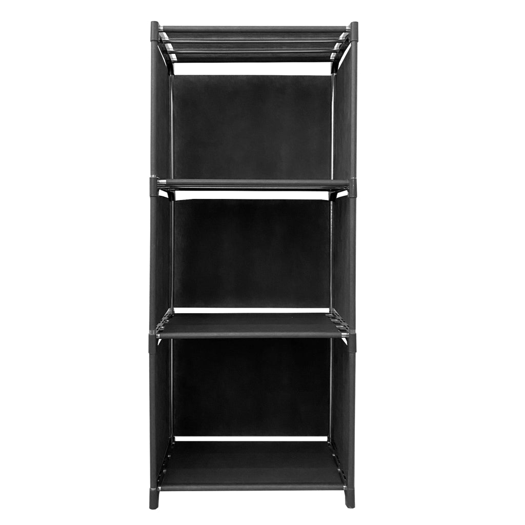 Scaffale Organizzativo 4 Piani PVC e Tessuto Nyana Home 93x41x29 cm