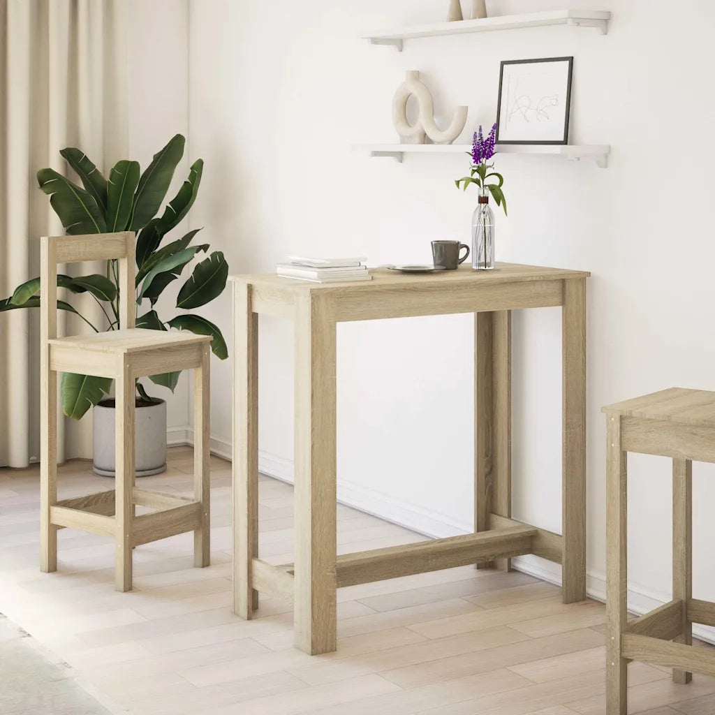 vidaXL Tavolo da Bar Rovere Sonoma 102x50x103,5cm in Legno Multistrato