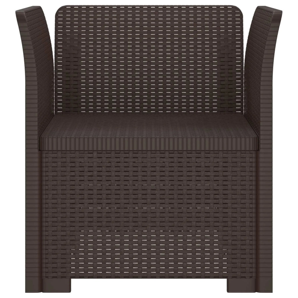 Poltrona a 1 Posto Aspetto Rattan PP Marrone 8011849
