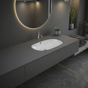 Lavabo sottopiano ovale allungato Rak Ceramics - Bianco