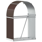 Portalegna 80 x 45 x 120 cm acciaio zincato marrone 02_0043784
