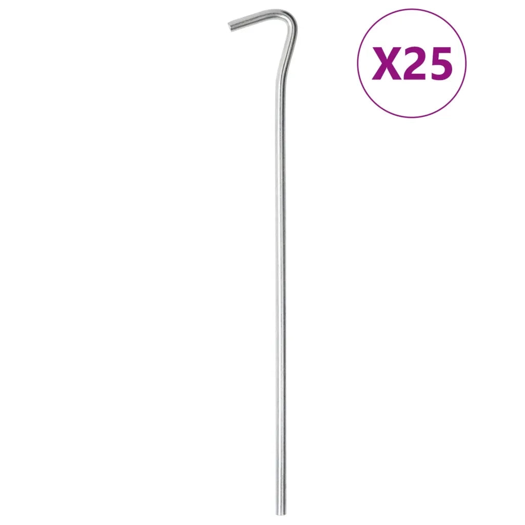 Picchetti per Tenda 25 pz 23 cm Ã˜5 mm in Acciaio Zincato