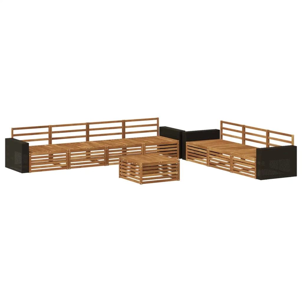 Set di divani da esterno 8 pcs Naturale 79 x 79 x 37 cm