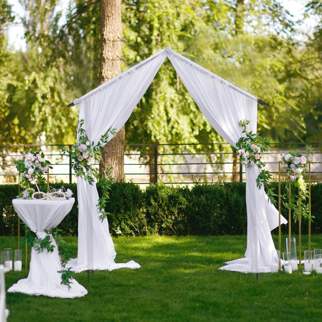 Arco da Giardino per Rampicanti, Arco da Giardino a Forma di Tetto in Metallo Zincato Resistente, Ideale per Feste e Ceremonie, 140 x 40 x 223 cm, Nero
