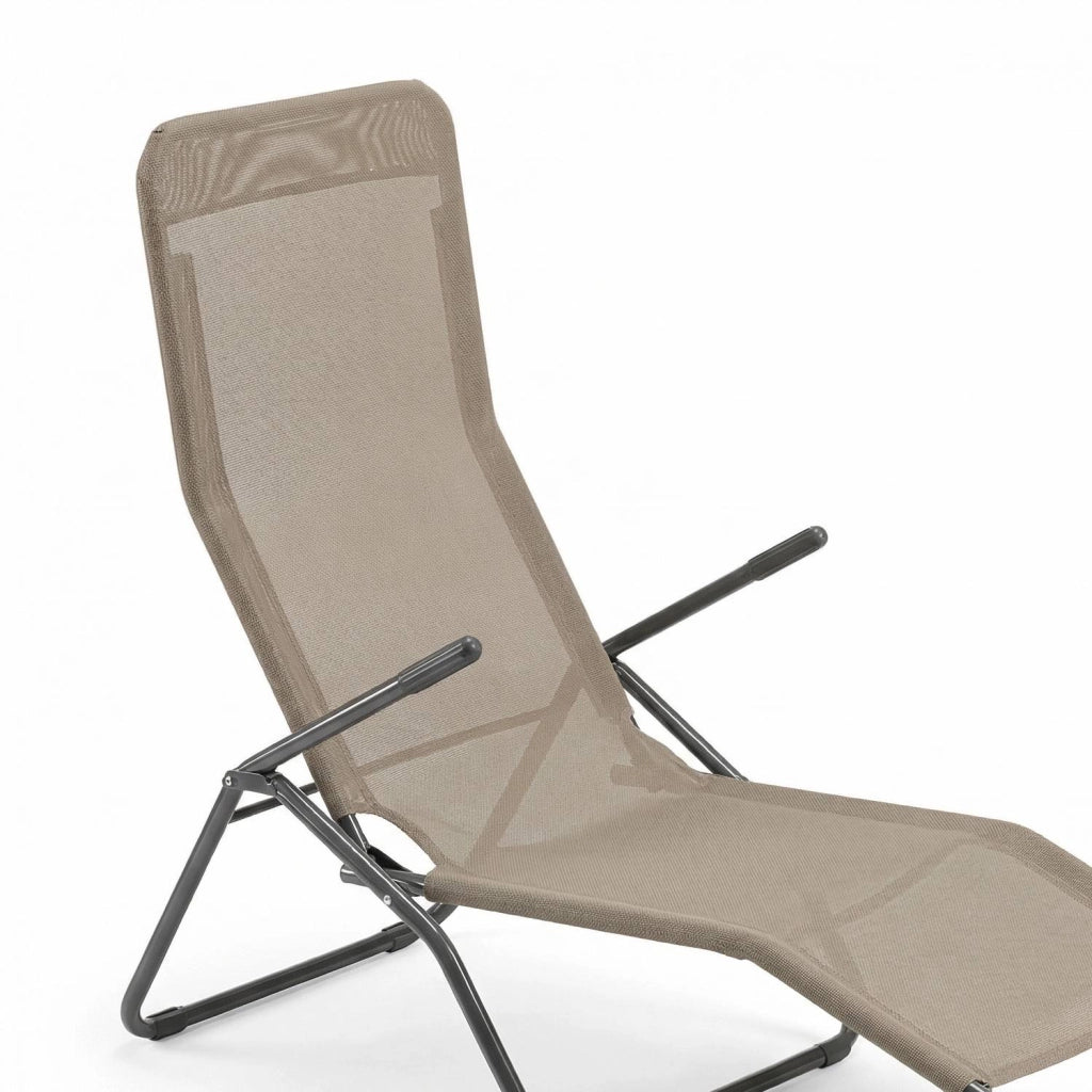 Marvin Lettino Basculante da Giardino Swing Sdraio Oscillante in Acciaio Telo Textilene Traspirante Relax Ergonomico per